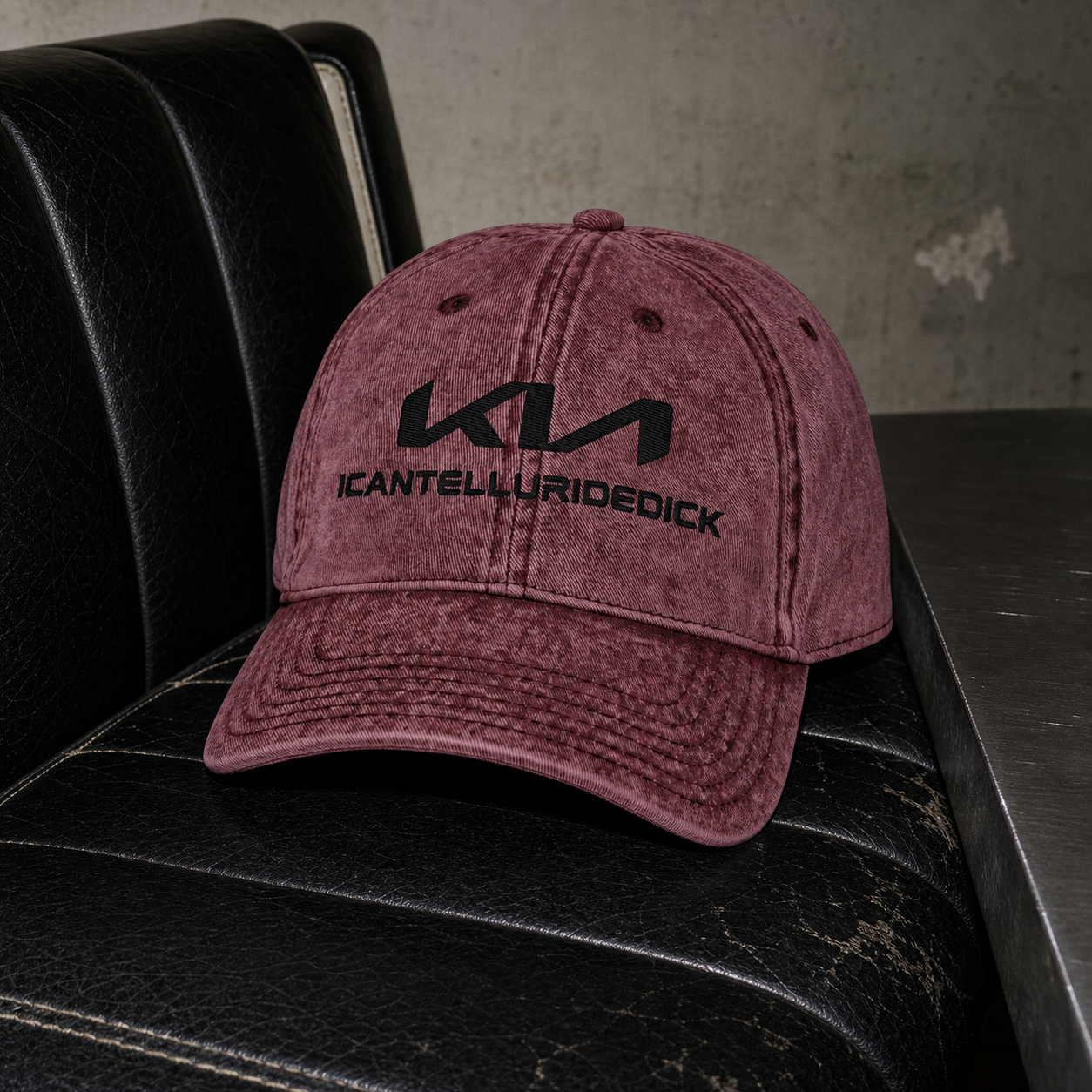 ICANTELLURIDEDICK WASHED DAD HAT